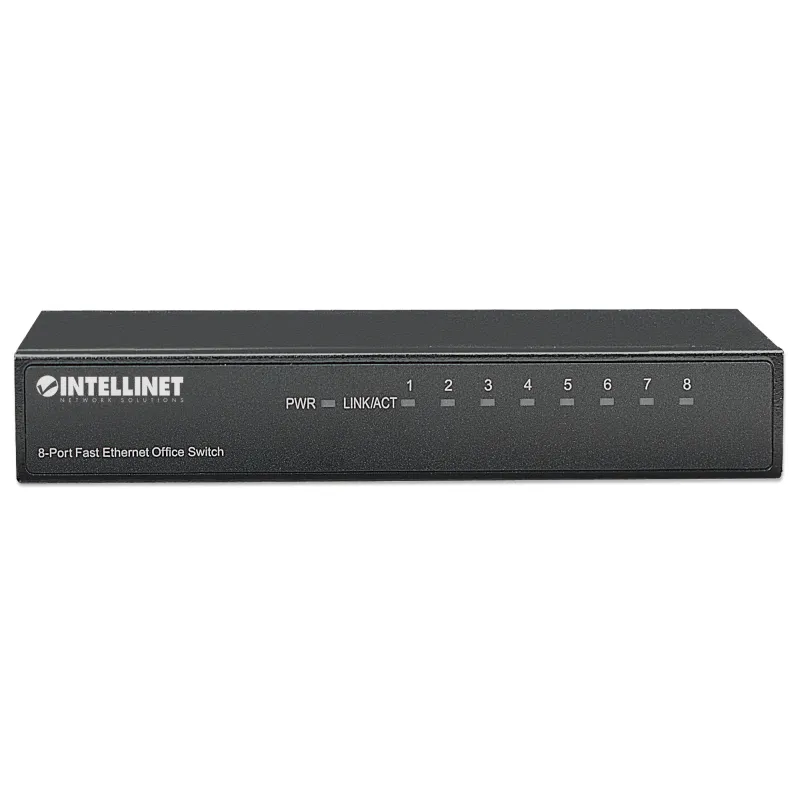 Switch Hub Ethernet 10/100Mbps 8 Porte Desktop in Metallo