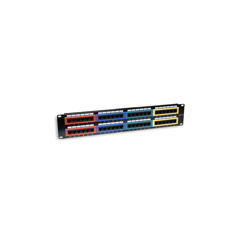 Pannello Patch UTP 48 Porte Cat.6 Codifica Colorata