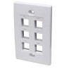 Placca porta frutti 6 posti mod. 503 Bianco
