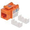 Frutto Keystone RJ45 Cat.6 UTP non schermato Arancione