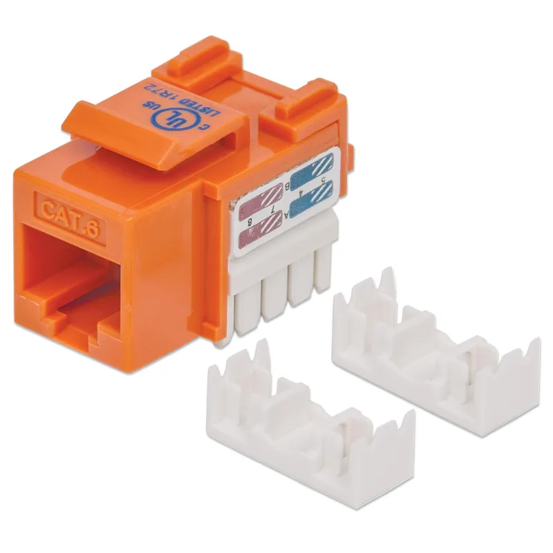 Frutto Keystone RJ45 Cat.6 UTP non schermato Arancione