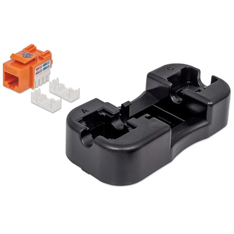 Frutto Keystone RJ45 Cat.6 UTP non schermato Arancione