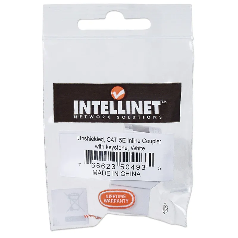 Accoppiatore RJ45 F/F UTP Cat5e Keystone Bianco