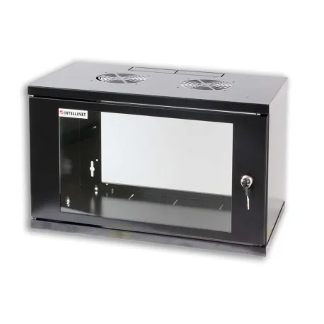 Armadio Rack 19'' a muro 10 unit&agrave; prof. 400 Nero Assemblato
