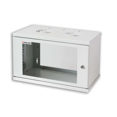 Armadio Rack 19'' a muro 10 unit&agrave; prof. 400 Grigio Assemblato