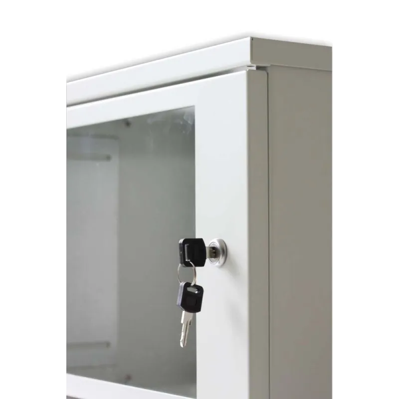 Armadio Rack 19'' a muro 10 unit&agrave; prof. 400 Grigio Assemblato