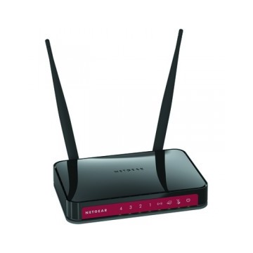 Netgear Router broadband con access point Wireless-N 300 Mbit a 2,4 GHz, 4 porte LAN 10/100 ed 1 por