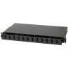 Cassetto Rack 19'' Fibra Ottica 12 porte SC Duplex Nero