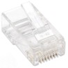 Confezione 100 Plug RJ45 UTP per Cavo Rigido Cat.5E