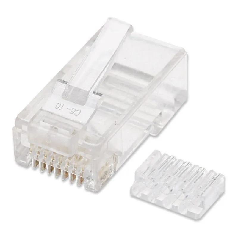 Confezione 100 Plug RJ45 UTP per Cavo Rigido Cat.6