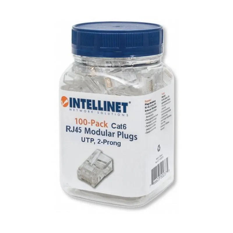 Confezione 100 Plug RJ45 UTP per Cavo Flessibile Cat.6