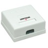 Presa a Muro con 2 Frutti RJ45 Cat. 5E UTP Beige