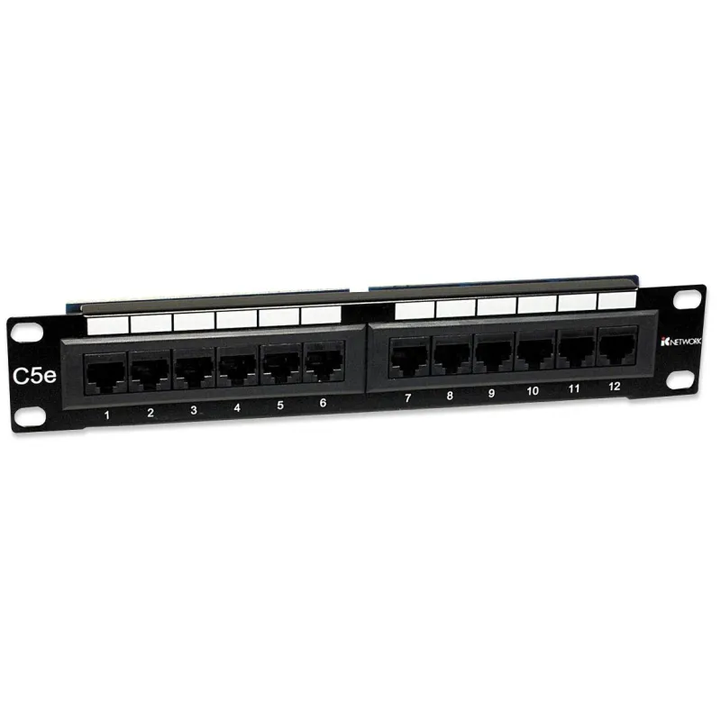 Pannello Patch 12 Porte, 10'', 1U, CAT5E UTP
