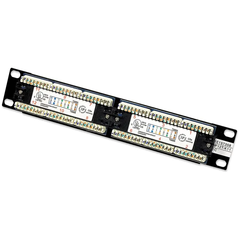 Pannello Patch 12 Porte, 10'', 1U, CAT5E UTP