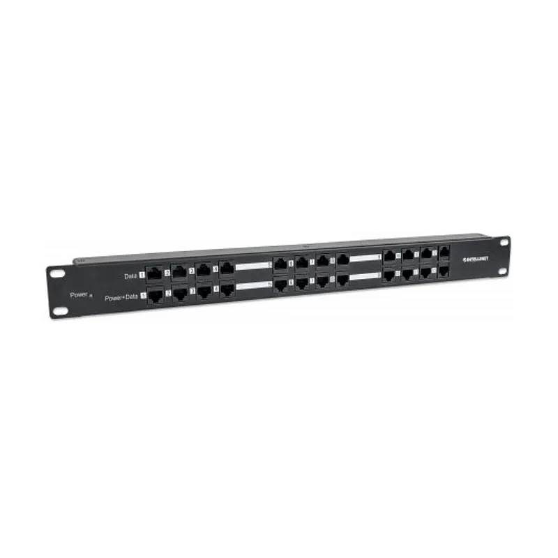 Pannello patch 12 porte POE Passivo con Alimentatore