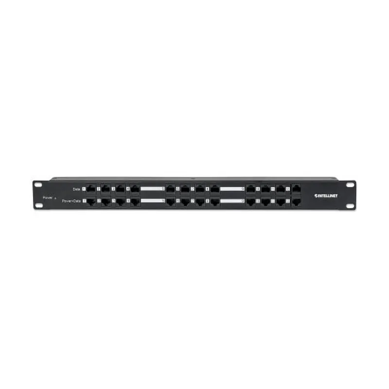 Pannello patch 12 porte POE Passivo con Alimentatore