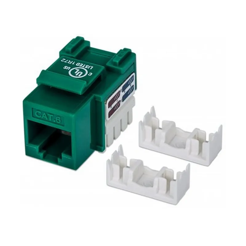 Frutto Keystone RJ45 Cat.6 UTP non schermato Verde