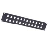 Pannello Patch Modulare 24 posti 2 HE Nero