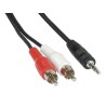 Cavo Stereo Jack 3, 5 mm a 2 x RCA maschio 0,5 mt