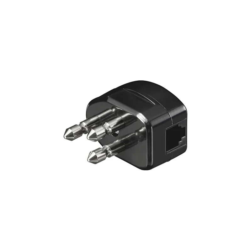 Spina tripolare con RJ11 Nera