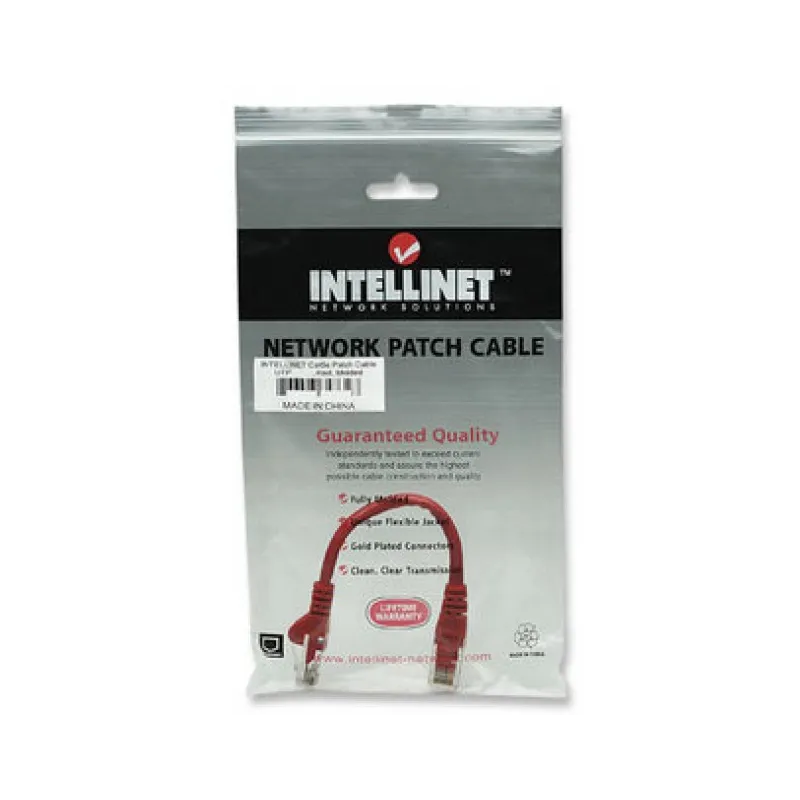 Cavo di rete Patch CCA Cat. 5e Rosso UTP 0,5 mt