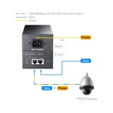 PoE injector Gigabit 802.3af-/at nero