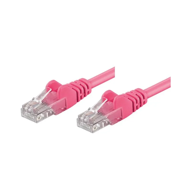 Cavo di rete Patch CCA Cat. 5e Rosa UTP 0,5 mt