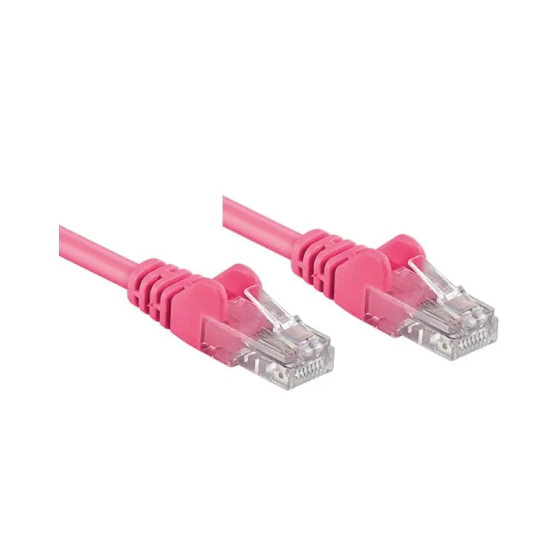 Cavo di rete Patch CCA Cat. 5e Rosa UTP 0,5 mt