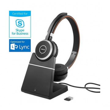 Jabra Evolve 65 Duo Skype for Business con base di ricarica