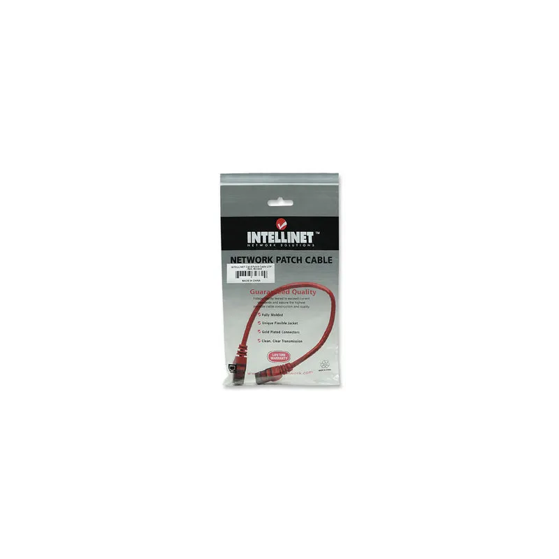 Cavo di rete Patch in Rame Cat. 6A Rosso UTP 0,5 mt