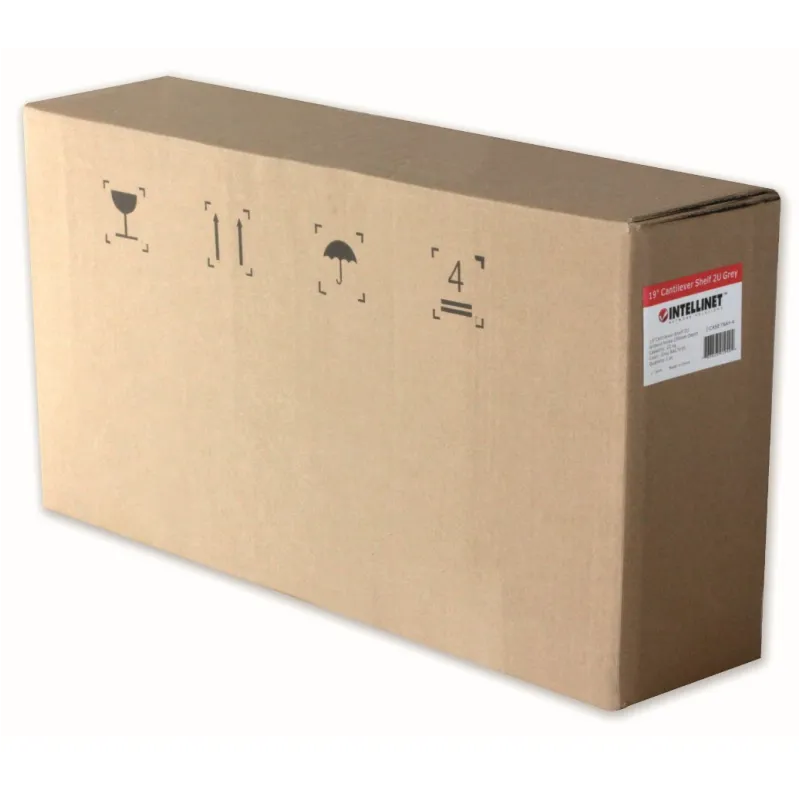 Mensola per Rack 19'' 300 mm 2U Nera 2 punti