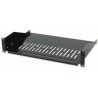 Mensola per Rack 19'' 400 mm 2U Nera 2 punti