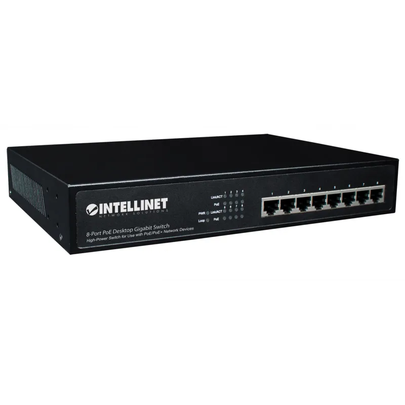 Switch 8 porte Gigabit PoE+
