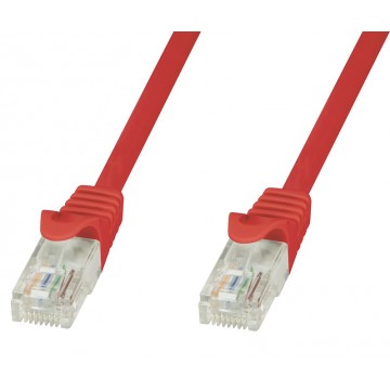 Cavo di rete Patch in CCA Cat.5E Rosso UTP 0,5m