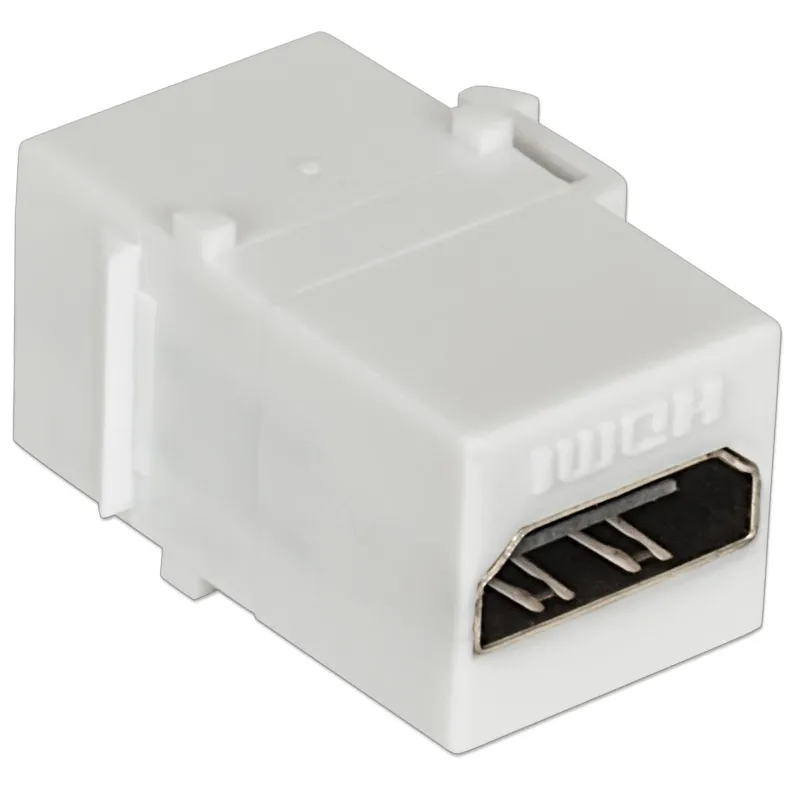 Adattatore HDMI F/F Tipo A per Pannelli Patch Bianco