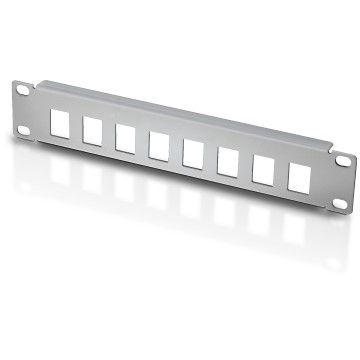 Pannello Patch 10'' 1 HE 8 posti per Frutti Keystone Grigio