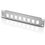 Pannello Patch 10'' 1 HE 8 posti per Frutti Keystone Grigio