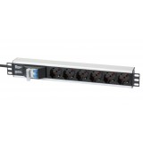 Multipresa per rack 19'' 6 posti con magnetotermico