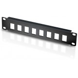 Pannello Patch 10'' 1 HE 8 posti per Frutti Keystone Nero