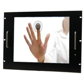 Monitor LCD 17'' Touch Screen per Rack 19'' 8 Unit&agrave; Nero