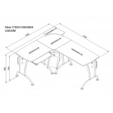 Scrivania per Computer Angolare in Ciliegio