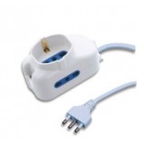 Multipresa 2 Posti Italiana Bipasso / 1 Schuko