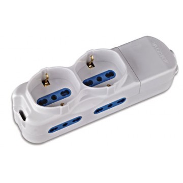 Multipresa 4 Posti Italiana Bipasso / 2 Schuko