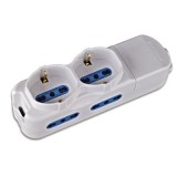 Multipresa 4 Posti Italiana Bipasso / 2 Schuko
