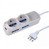 Multipresa 4 Posti Italiana Bipasso / 2 Schuko