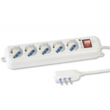 Multipresa 5 Posti Italiana Bipasso / Schuko Spina Angolata