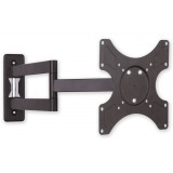 Supporto a muro per TV LED LCD 19-37'' inclinabile 3 snodi nero
