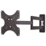 Supporto a muro per TV LED LCD 19-37'' inclinabile 3 snodi nero