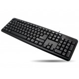 Tastiera 104 tasti USB layout americano Nero