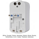 Adattatore Universale da Viaggio da 2A per Prese Elettriche 2 USB